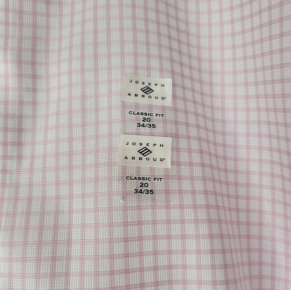 Joseph Abboud Mens Pink Dress Shirt. Size 20 34/35. Brand new - Picture 5 of 14